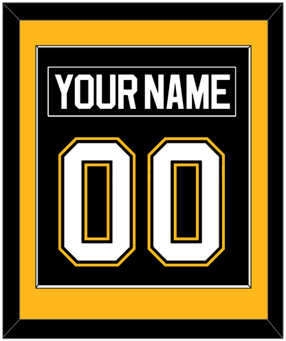 Pittsburgh Nameplate & Number (Back) Combined - Road/Alternate Black (1995-2002) - Essential Tier 2