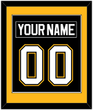 Pittsburgh Nameplate & Number (Back) Combined - Road/Alternate Black (1995-2002) - Single Mat 2