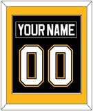 Pittsburgh Nameplate & Number (Back) Combined - Road/Alternate Black (1995-2002) - Single Mat 2