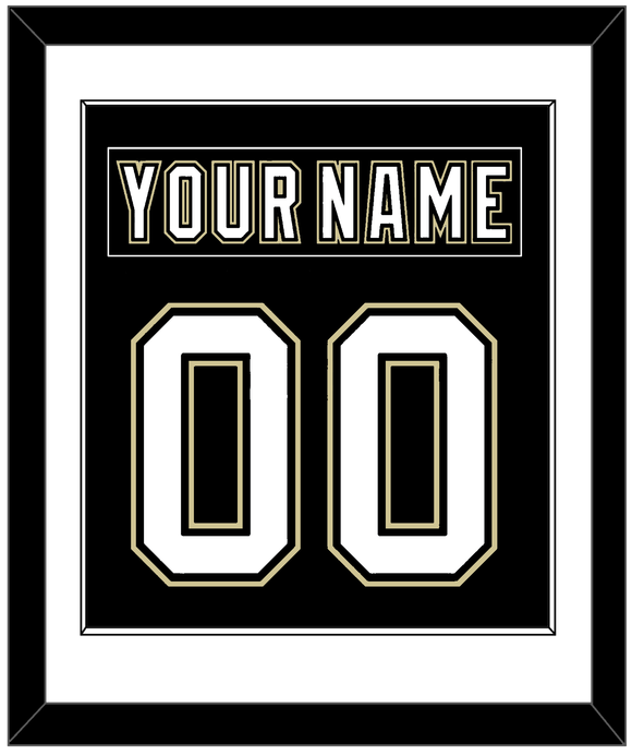 Pittsburgh Nameplate & Number (Back) Combined - Home Black (2007-2016) - Single Mat 1