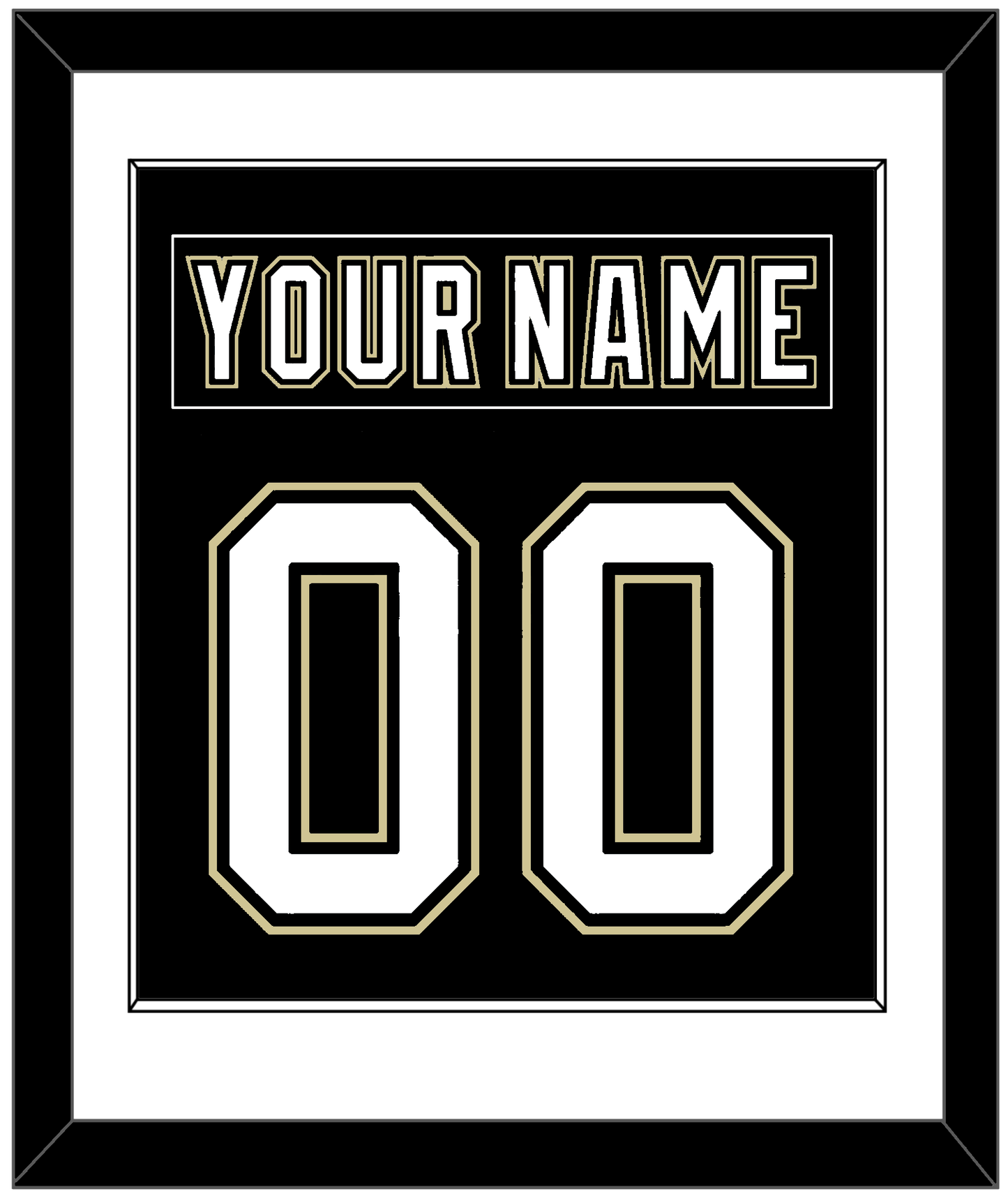 Pittsburgh Nameplate & Number (Back) Combined - Black Jersey (2000-2007) - Essential Tier 1