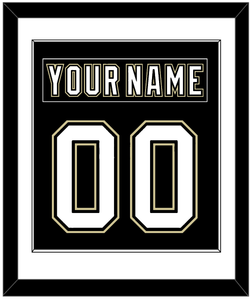 Pittsburgh Nameplate & Number (Back) Combined - Black Jersey (2000-2007) - Single Mat 1