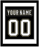 Pittsburgh Nameplate & Number (Back) Combined - Black Jersey (2000-2007) - Single Mat 1