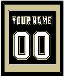 Pittsburgh Nameplate & Number (Back) Combined - Home Black (2007-2016) - Single Mat 2