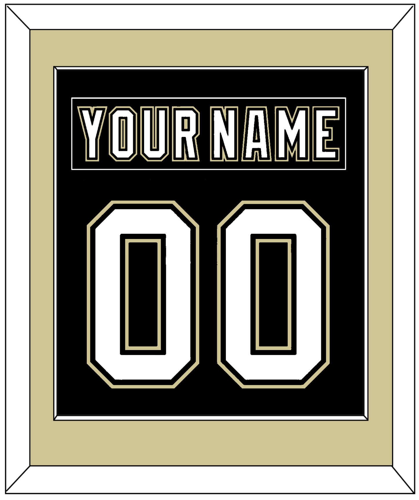 Pittsburgh Nameplate & Number (Back) Combined - Home Black (2007-2016) - Essential Tier 2