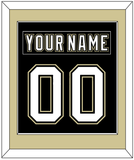 Pittsburgh Nameplate & Number (Back) Combined - Home Black (2007-2016) - Single Mat 2