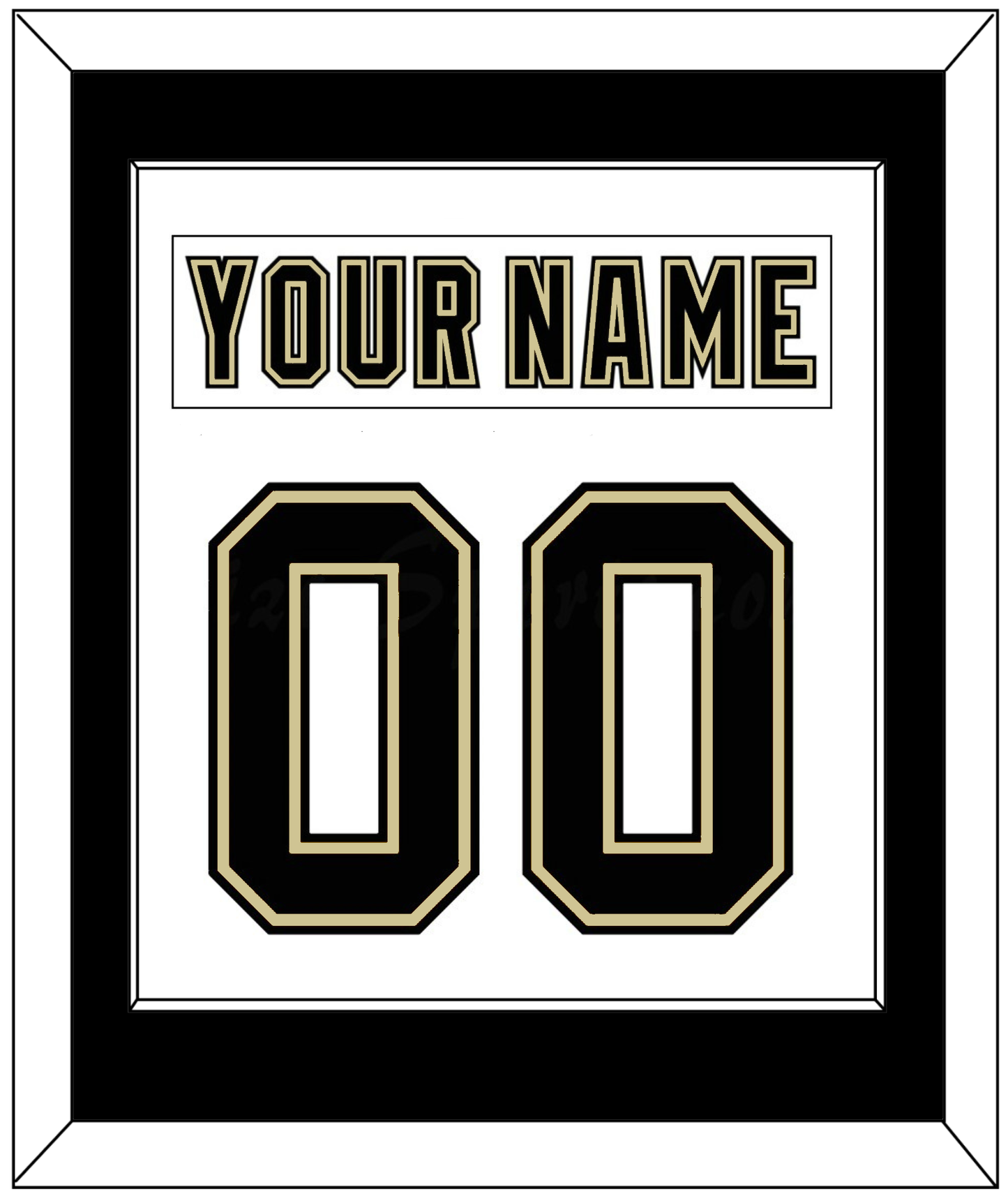 Pittsburgh Nameplate & Number (Back) Combined - White Jersey (2002-2007) - Essential Tier 1