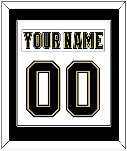Pittsburgh Nameplate & Number (Back) Combined - Road White (2007-2016) - Essential Tier 1