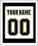 Pittsburgh Nameplate & Number (Back) Combined - Road White (2007-2016) - Single Mat 1