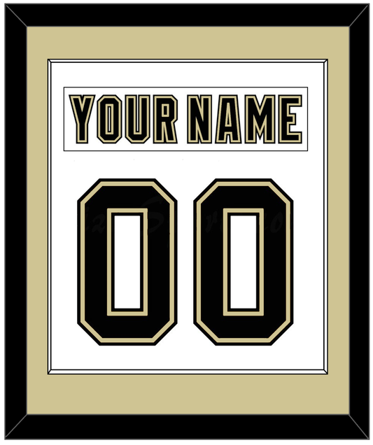 Pittsburgh Nameplate & Number (Back) Combined - White Jersey (2002-2007) - Essential Tier 2