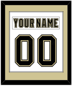 Pittsburgh Nameplate & Number (Back) Combined - White Jersey (2002-2007) - Single Mat 2