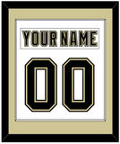 Pittsburgh Nameplate & Number (Back) Combined - Road White (2007-2016) - Single Mat 2
