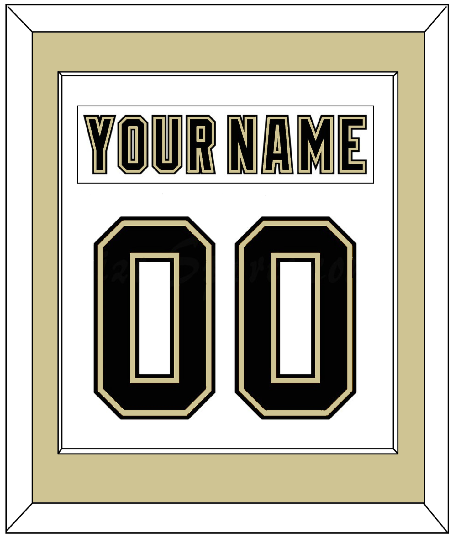 Pittsburgh Nameplate & Number (Back) Combined - White Jersey (2002-2007) - Essential Tier 2
