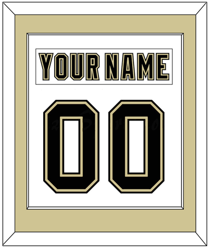 Pittsburgh Nameplate & Number (Back) Combined - Road White (2007-2016) - Essential Tier 2