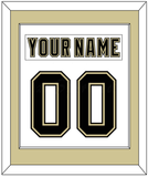 Pittsburgh Nameplate & Number (Back) Combined - Road White (2007-2016) - Single Mat 2