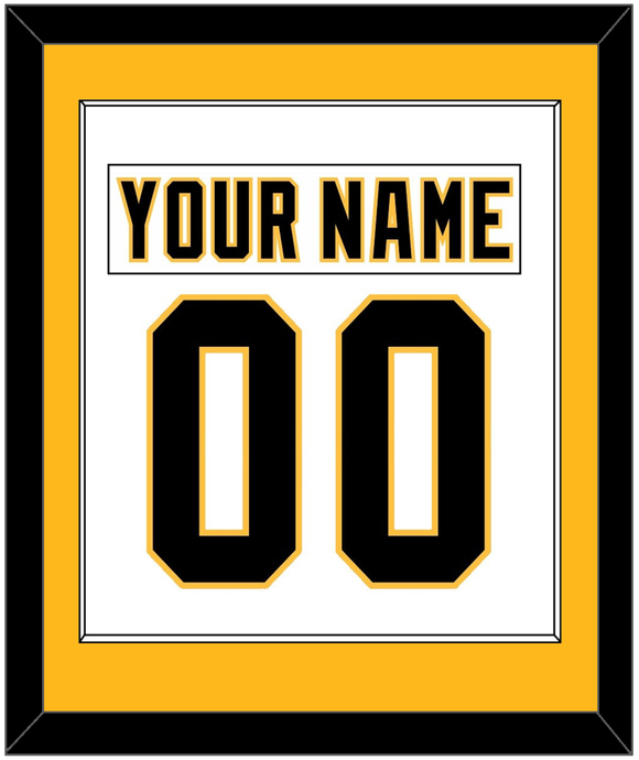 Pittsburgh Nameplate & Number (Back) Combined - Home White (1992-2002) - Single Mat 2