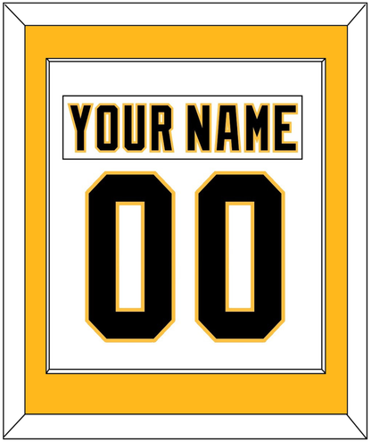 Pittsburgh Nameplate & Number (Back) Combined - Home White (1992-2002) - Essential Tier 2