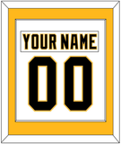 Pittsburgh Nameplate & Number (Back) Combined - Home White (1992-2002) - Single Mat 2
