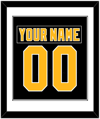 Pittsburgh Nameplate & Number (Back) Combined - Road Black (1992-1997) - Essential Tier 1