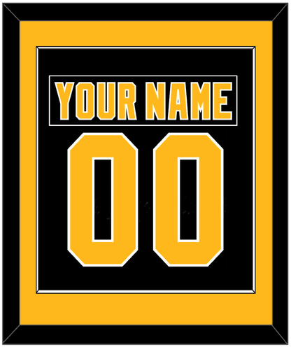 Pittsburgh Nameplate & Number (Back) Combined - Road Black (1992-1997) - Essential Tier 2