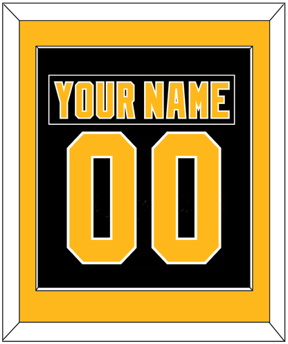 Pittsburgh Nameplate & Number (Back) Combined - Road Black (1992-1997) - Essential Tier 2