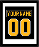 Pittsburgh Nameplate & Number (Back) Combined - Road Black (1981-1984) - Single Mat 1