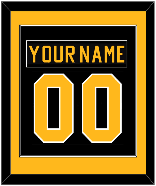 Pittsburgh Nameplate & Number (Back) Combined - Road Black (1981-1984) - Essential Tier 2