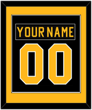 Pittsburgh Nameplate & Number (Back) Combined - Road Black (1981-1984) - Single Mat 2