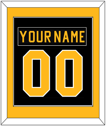 Pittsburgh Nameplate & Number (Back) Combined - Road Black (1981-1984) - Essential Tier 2