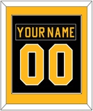 Pittsburgh Nameplate & Number (Back) Combined - Road Black (1981-1984) - Single Mat 2