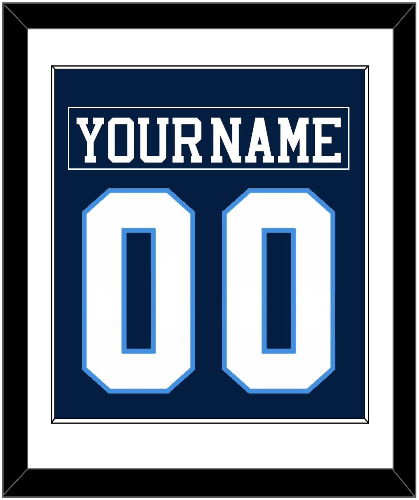 Pittsburgh Nameplate & Number (Back) Combined - Road Blue (1977-1980) - Essential Tier 1