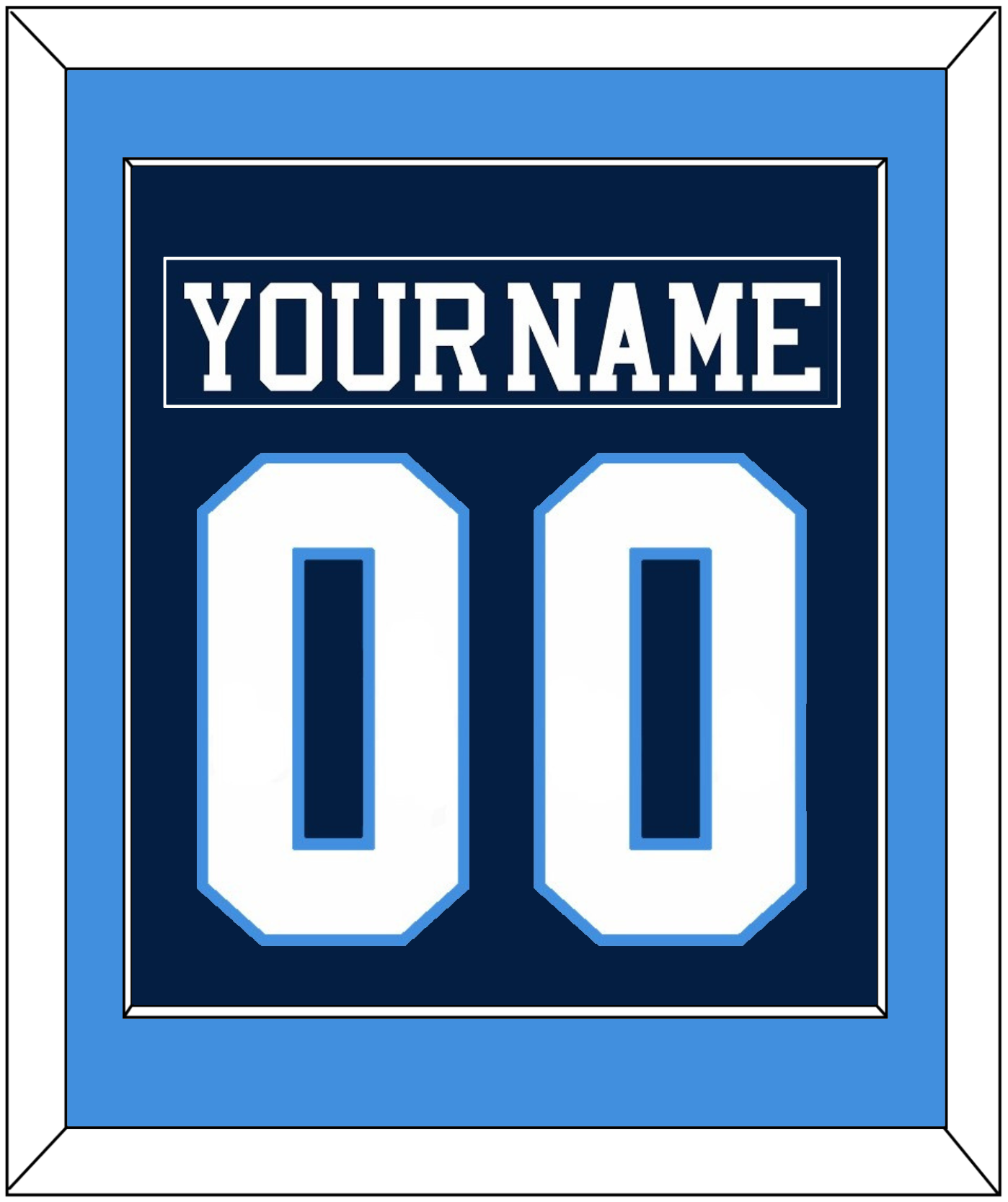 Pittsburgh Nameplate & Number (Back) Combined - Road Blue (1977-1980) - Essential Tier 2