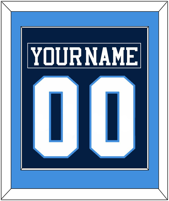 Pittsburgh Nameplate & Number (Back) Combined - Road Blue (1977-1980) - Single Mat 2