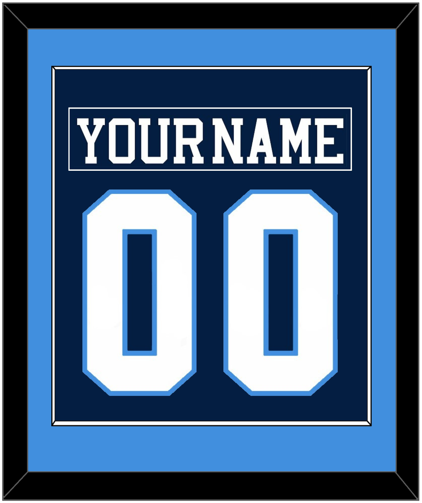 Pittsburgh Nameplate & Number (Back) Combined - Road Blue (1977-1980) - Essential Tier 2