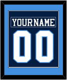 Pittsburgh Nameplate & Number (Back) Combined - Road Blue (1977-1980) - Single Mat 2