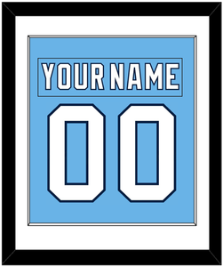 Pittsburgh Nameplate & Number (Back) Combined - Alternate Powder Blue (2008-2011) - Single Mat 1