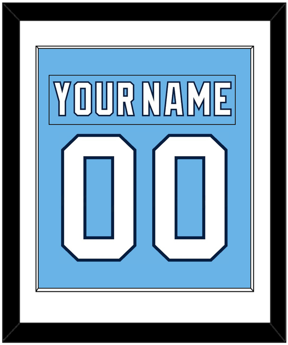 Pittsburgh Nameplate & Number (Back) Combined - Alternate Powder Blue (2008-2011) - Single Mat 1