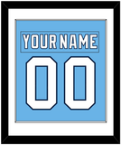 Pittsburgh Nameplate & Number (Back) Combined - Alternate Powder Blue (2008-2011) - Single Mat 1