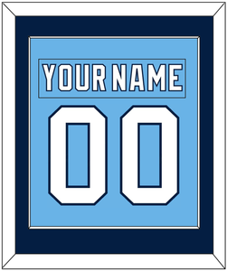 Pittsburgh Nameplate & Number (Back) Combined - Alternate Powder Blue (2008-2011) - Single Mat 2