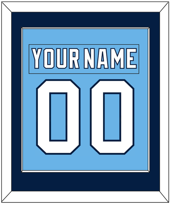 Pittsburgh Nameplate & Number (Back) Combined - Alternate Powder Blue (2008-2011) - Single Mat 2