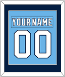 Pittsburgh Nameplate & Number (Back) Combined - 2008 Winter Classic Powder Blue - Single Mat 2