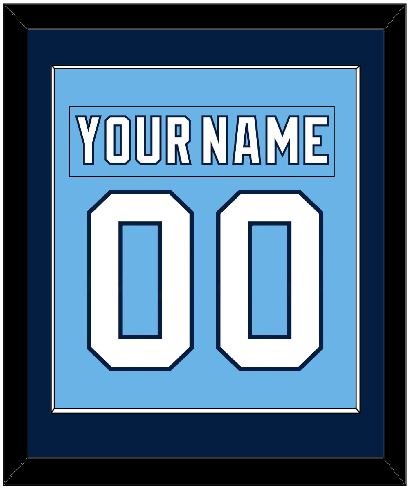 Pittsburgh Nameplate & Number (Back) Combined - 2008 Winter Classic Powder Blue - Essential Tier 2