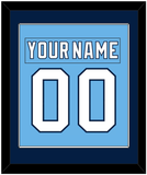 Pittsburgh Nameplate & Number (Back) Combined - 2008 Winter Classic Powder Blue - Single Mat 2