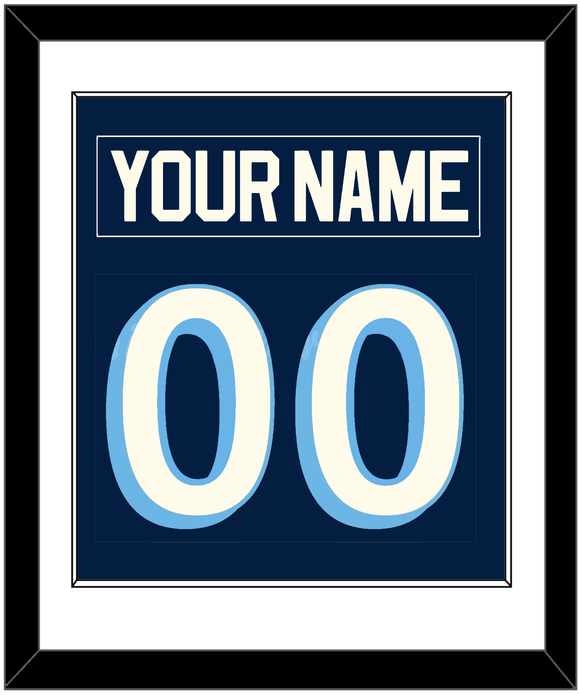 Pittsburgh Nameplate & Number (Back) Combined - 2011 Winter Classic Navy Blue - Single Mat 1