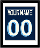 Pittsburgh Nameplate & Number (Back) Combined - 2011 Winter Classic Navy Blue - Single Mat 1