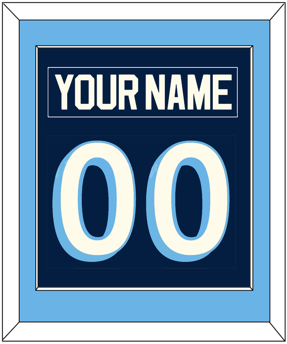 Pittsburgh Nameplate & Number (Back) Combined - Alternate Navy Blue (2011-2013) - Single Mat 2