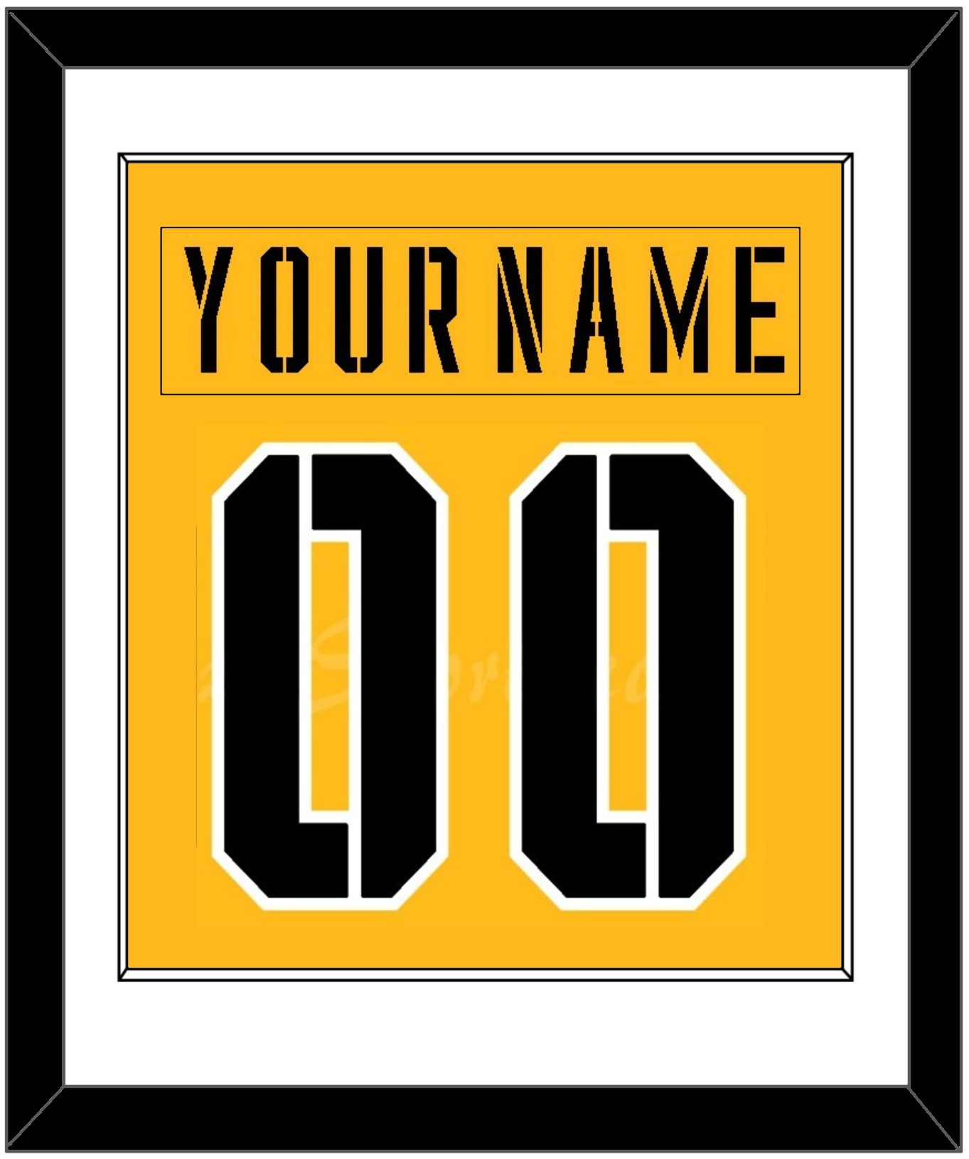 Pittsburgh Nameplate & Number (Back) Combined - 2017 Stadium Series Gold - Essential Tier 1