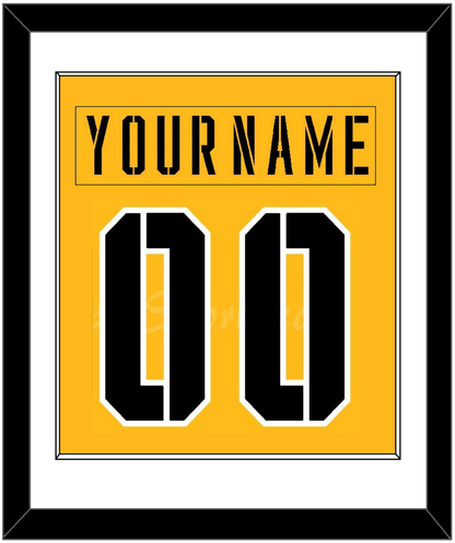 Pittsburgh Nameplate & Number (Back) Combined - 2017 Stadium Series Gold - Essential Tier 1