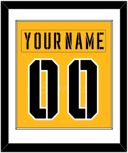 Pittsburgh Nameplate & Number (Back) Combined - 2017 Stadium Series Gold - Single Mat 1