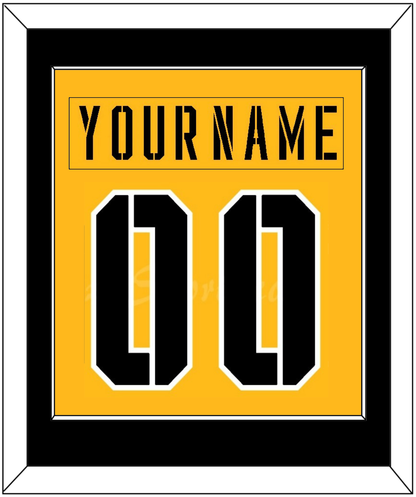 Pittsburgh Nameplate & Number (Back) Combined - 2017 Stadium Series Gold - Essential Tier 2